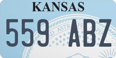 KS license plate 559ABZ