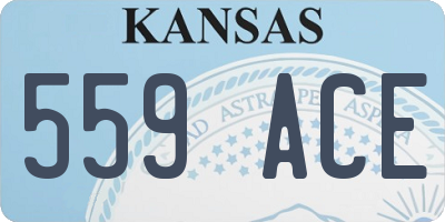 KS license plate 559ACE