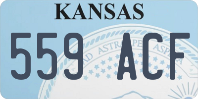 KS license plate 559ACF