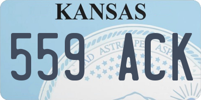 KS license plate 559ACK