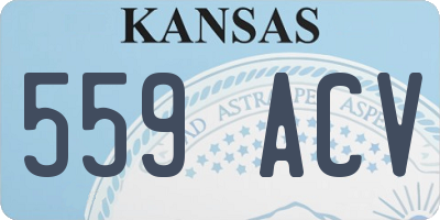 KS license plate 559ACV