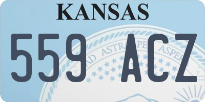 KS license plate 559ACZ