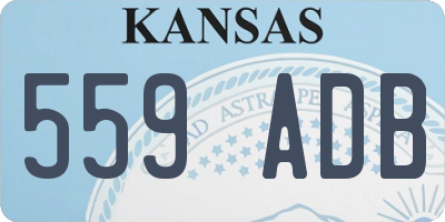 KS license plate 559ADB