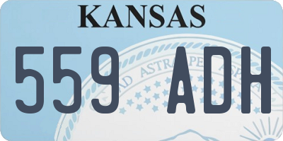 KS license plate 559ADH