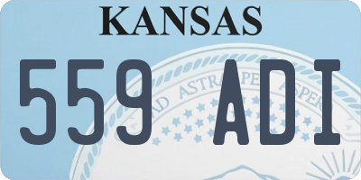 KS license plate 559ADI