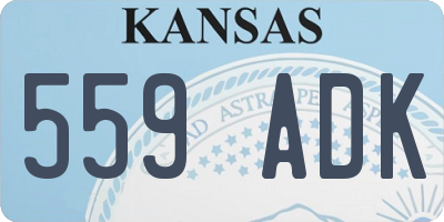 KS license plate 559ADK