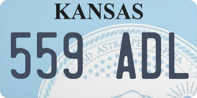 KS license plate 559ADL