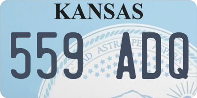 KS license plate 559ADQ