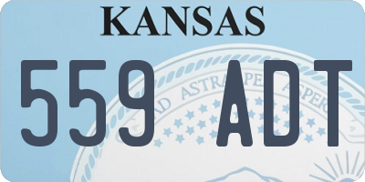 KS license plate 559ADT