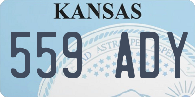 KS license plate 559ADY