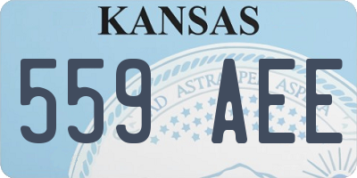 KS license plate 559AEE