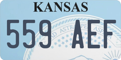 KS license plate 559AEF