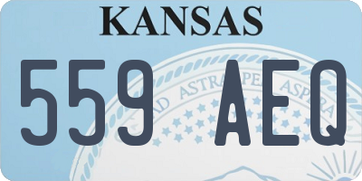 KS license plate 559AEQ