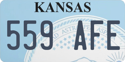 KS license plate 559AFE