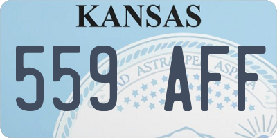 KS license plate 559AFF