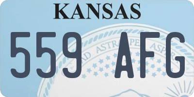 KS license plate 559AFG