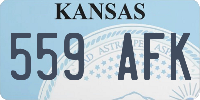 KS license plate 559AFK