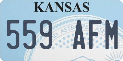 KS license plate 559AFM