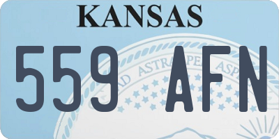 KS license plate 559AFN