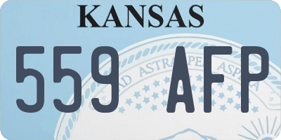 KS license plate 559AFP
