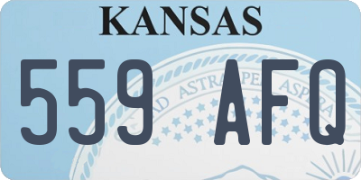 KS license plate 559AFQ