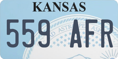 KS license plate 559AFR