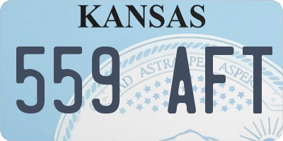 KS license plate 559AFT