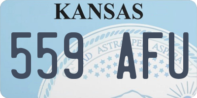 KS license plate 559AFU