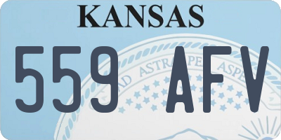 KS license plate 559AFV