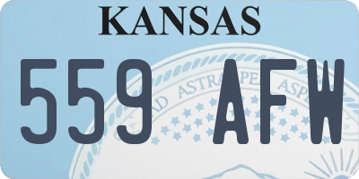 KS license plate 559AFW