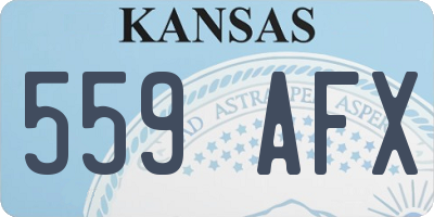 KS license plate 559AFX