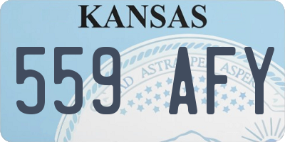 KS license plate 559AFY