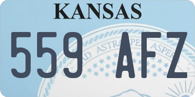 KS license plate 559AFZ