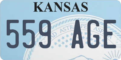 KS license plate 559AGE