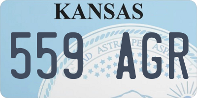 KS license plate 559AGR