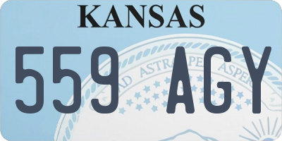 KS license plate 559AGY