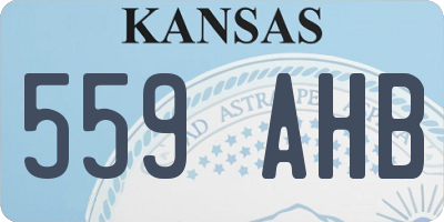 KS license plate 559AHB