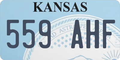 KS license plate 559AHF