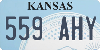 KS license plate 559AHY