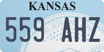 KS license plate 559AHZ