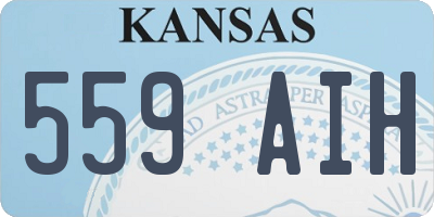 KS license plate 559AIH