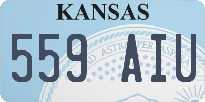 KS license plate 559AIU