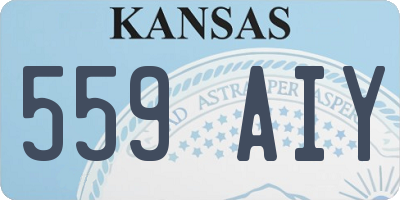KS license plate 559AIY