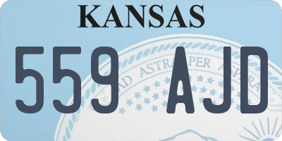 KS license plate 559AJD