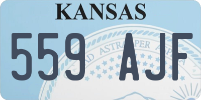 KS license plate 559AJF