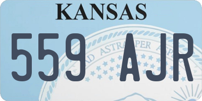 KS license plate 559AJR