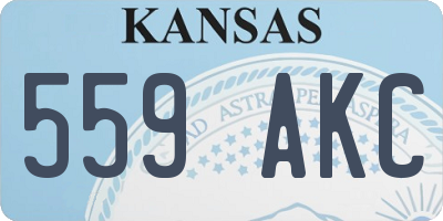 KS license plate 559AKC