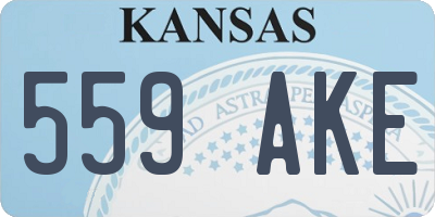 KS license plate 559AKE