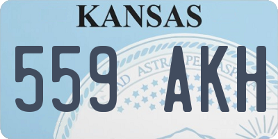 KS license plate 559AKH