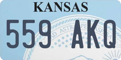 KS license plate 559AKQ